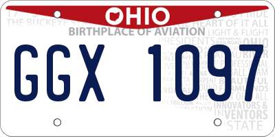 OH license plate GGX1097