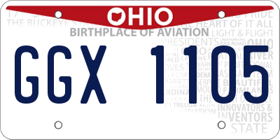 OH license plate GGX1105