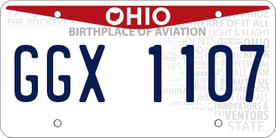 OH license plate GGX1107