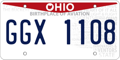 OH license plate GGX1108