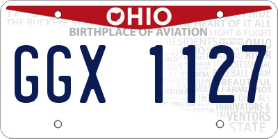 OH license plate GGX1127