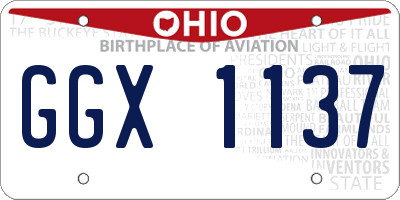 OH license plate GGX1137