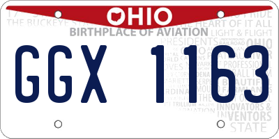 OH license plate GGX1163