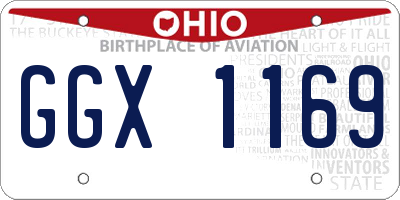 OH license plate GGX1169