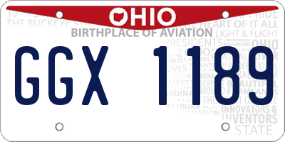 OH license plate GGX1189