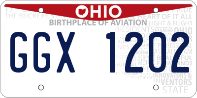 OH license plate GGX1202