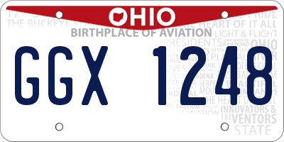 OH license plate GGX1248