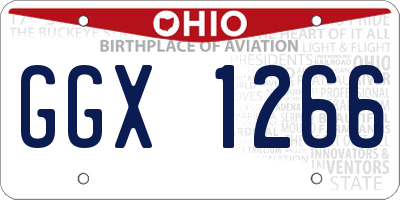 OH license plate GGX1266
