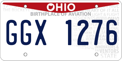 OH license plate GGX1276