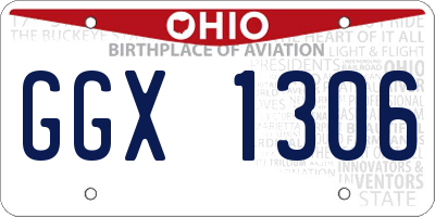 OH license plate GGX1306