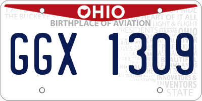 OH license plate GGX1309