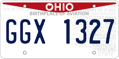 OH license plate GGX1327