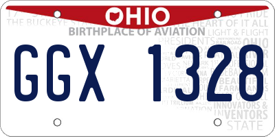OH license plate GGX1328
