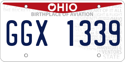 OH license plate GGX1339