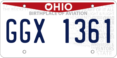 OH license plate GGX1361