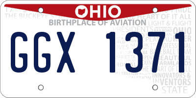 OH license plate GGX1371