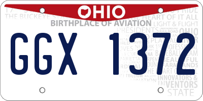 OH license plate GGX1372