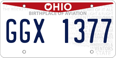 OH license plate GGX1377