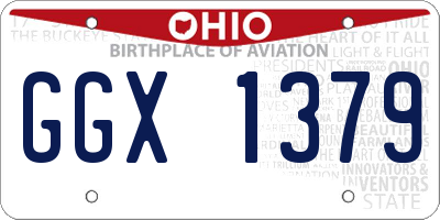 OH license plate GGX1379