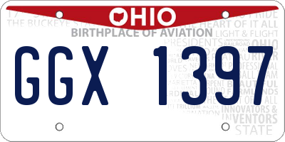 OH license plate GGX1397