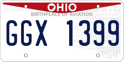 OH license plate GGX1399