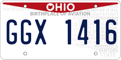 OH license plate GGX1416