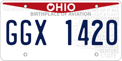 OH license plate GGX1420