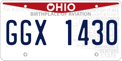 OH license plate GGX1430