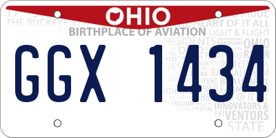 OH license plate GGX1434