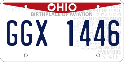 OH license plate GGX1446