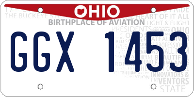 OH license plate GGX1453