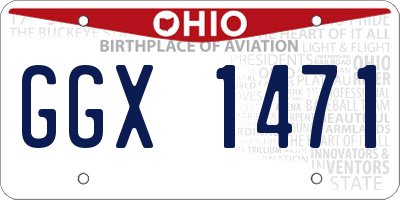 OH license plate GGX1471