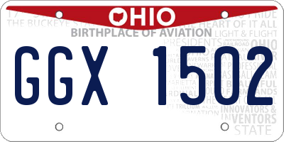OH license plate GGX1502