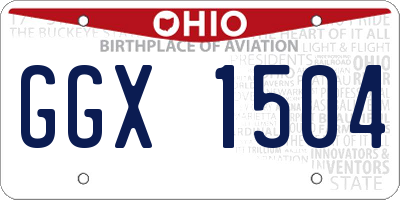 OH license plate GGX1504