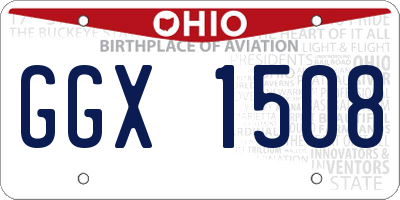 OH license plate GGX1508