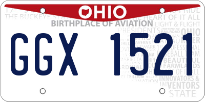 OH license plate GGX1521