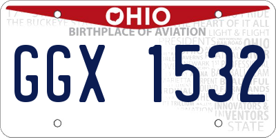 OH license plate GGX1532