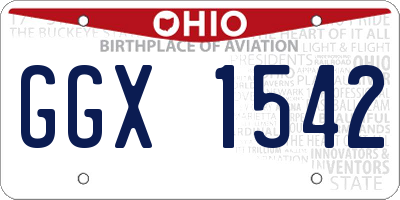 OH license plate GGX1542