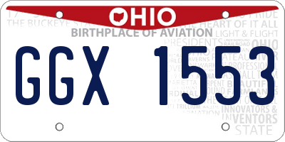OH license plate GGX1553