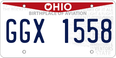 OH license plate GGX1558