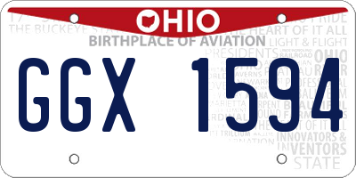 OH license plate GGX1594