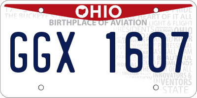 OH license plate GGX1607