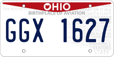 OH license plate GGX1627