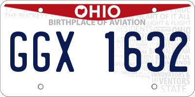 OH license plate GGX1632