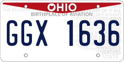 OH license plate GGX1636