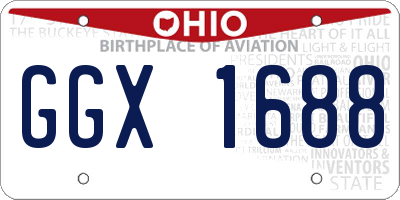 OH license plate GGX1688