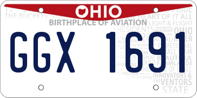 OH license plate GGX1691