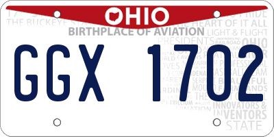 OH license plate GGX1702