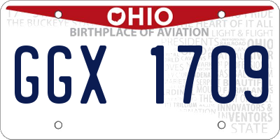 OH license plate GGX1709