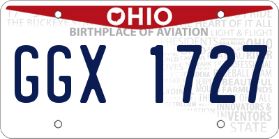 OH license plate GGX1727